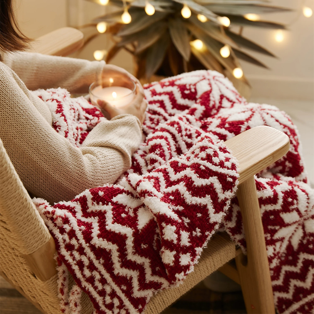 Plaid Noël Rouge pas cher