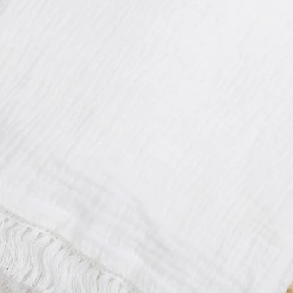 Plaid Bébé Gaze de Coton Blanc