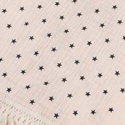 Plaid Bébé Gaze de Coton Beige Étoile