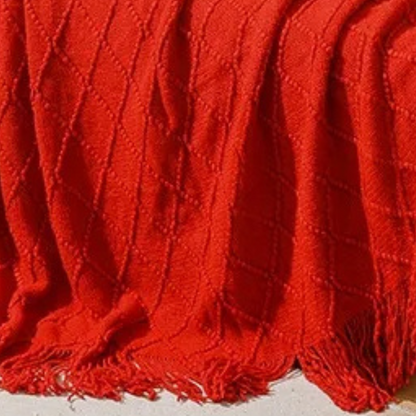 Plaid Bohème Rouge pas cher 