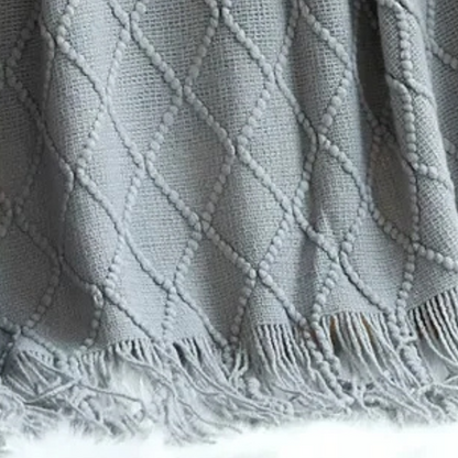 Plaid Bohème Gris pas cher