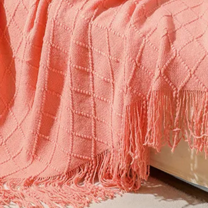 Plaid Bohème Saumon