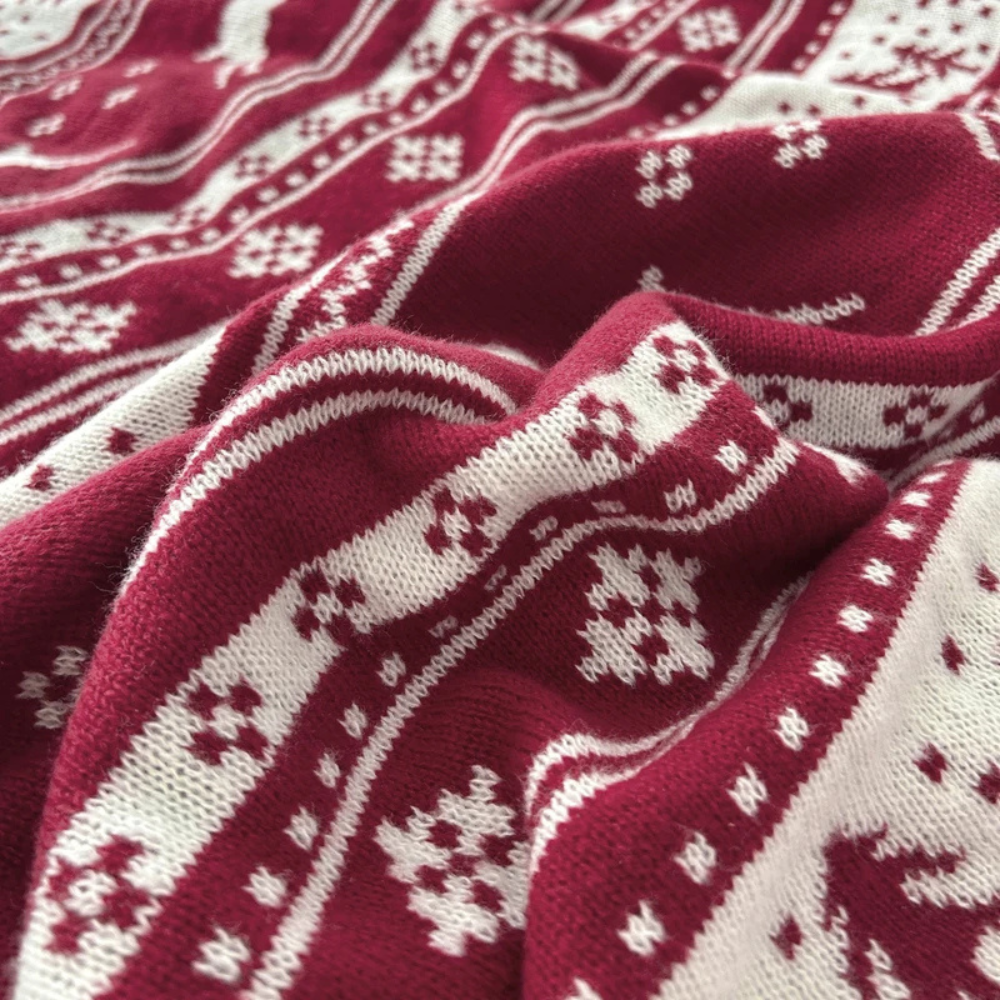 Plaid Noël Rouge et Blanc