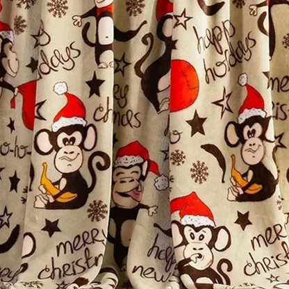 Plaid Polaire Noël Taupe