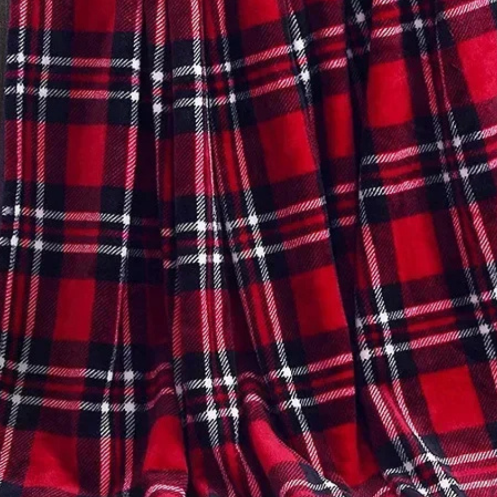 Plaid Polaire Noël Carreaux