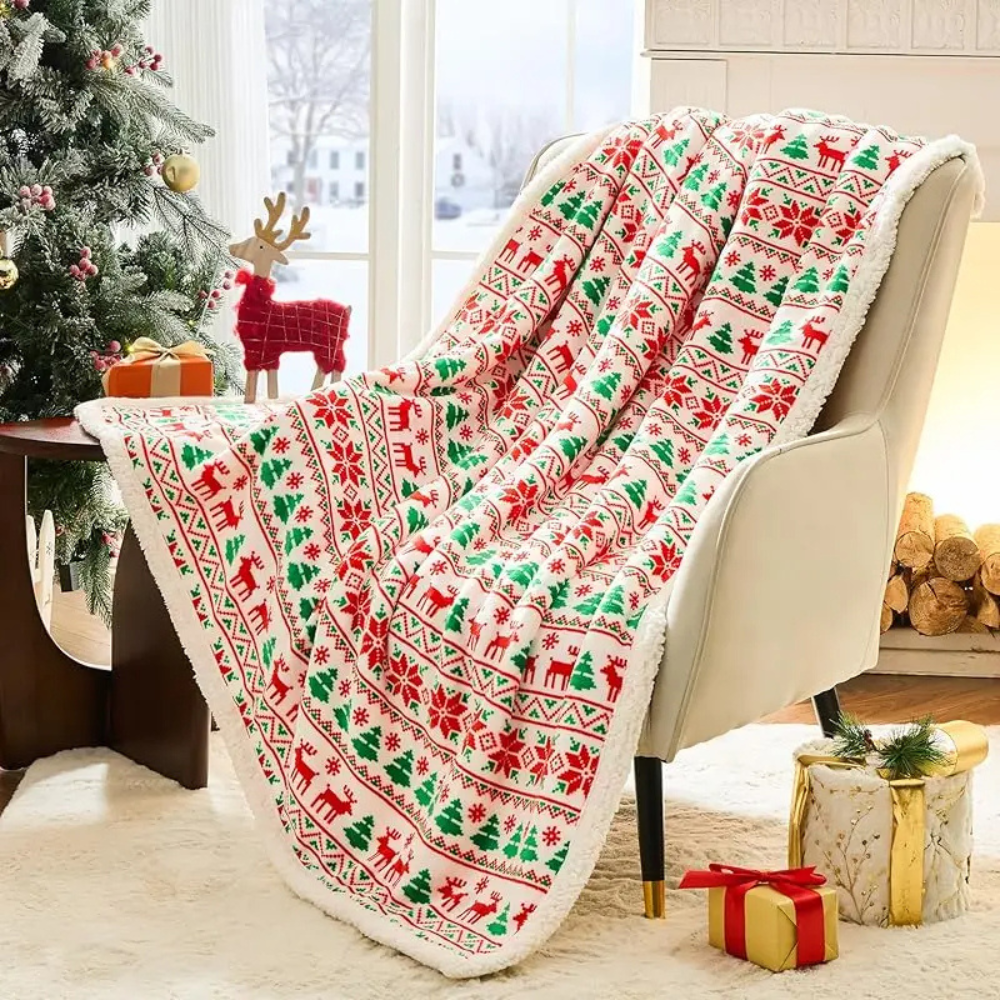 Grand Plaid Polaire Noël