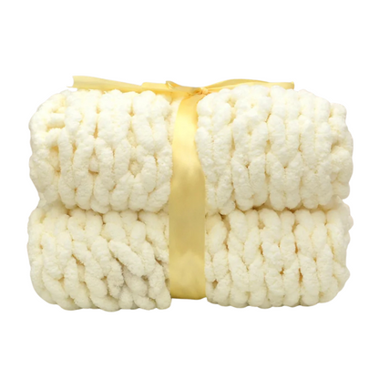 Plaid Cocooning Grosse Maille creme