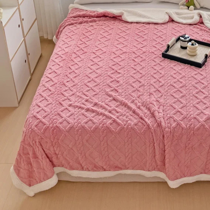 Plaid Polaire Chaud rose