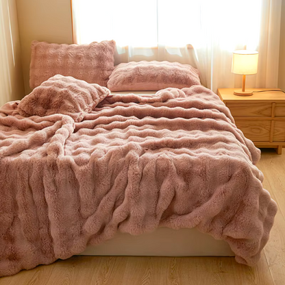 Plaid Polaire Rose Poudré