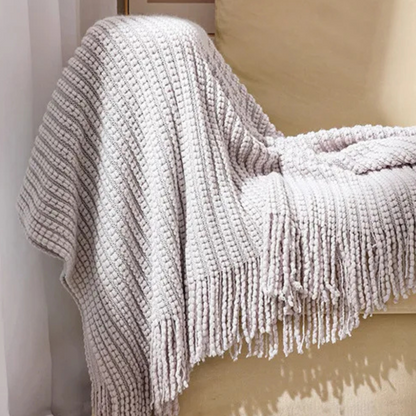 Plaid Canapé Tricot Violet