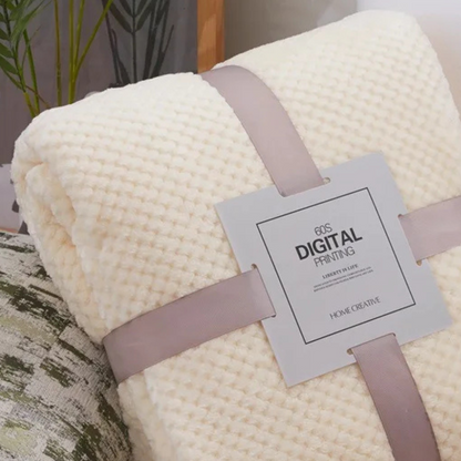 Plaid Polaire Simple creme