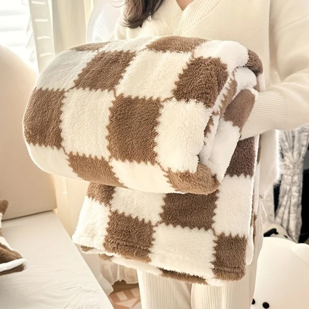Petit Plaid à Damier marron
