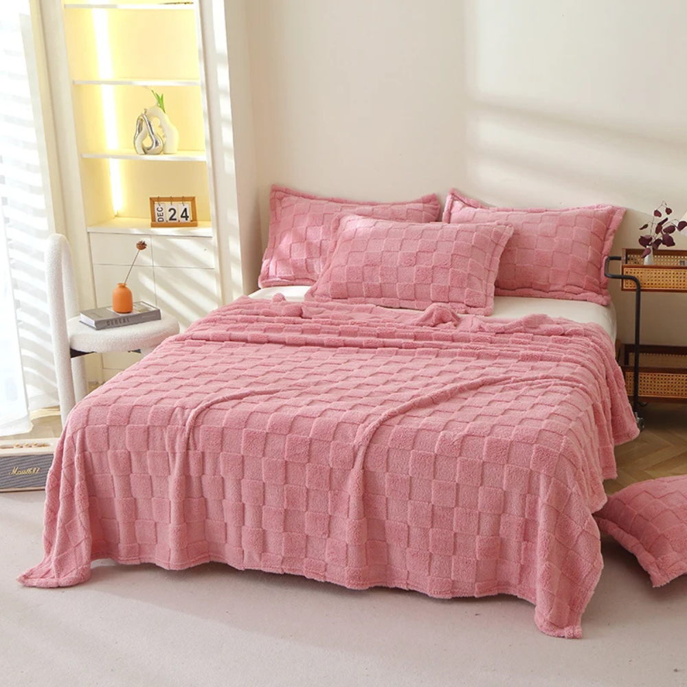 Plaid de Lit rose