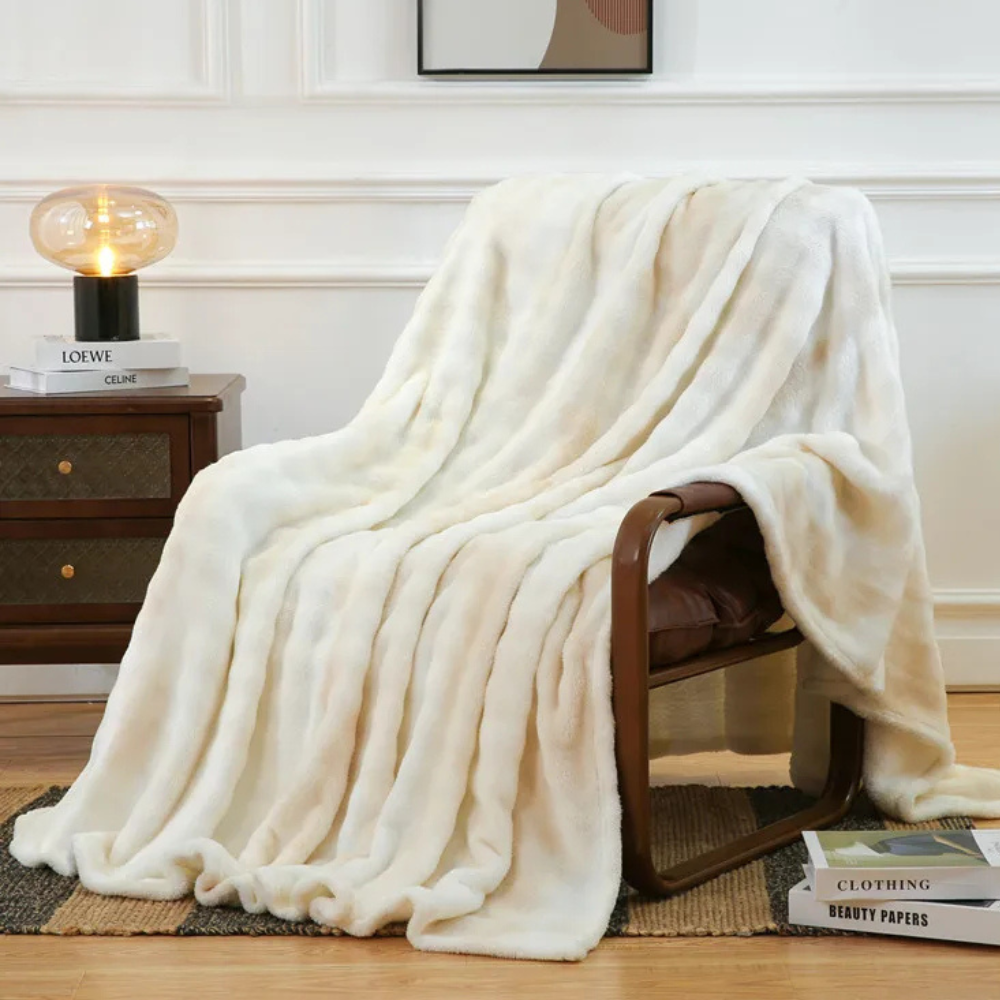 Plaid Polaire Cocooning blanc