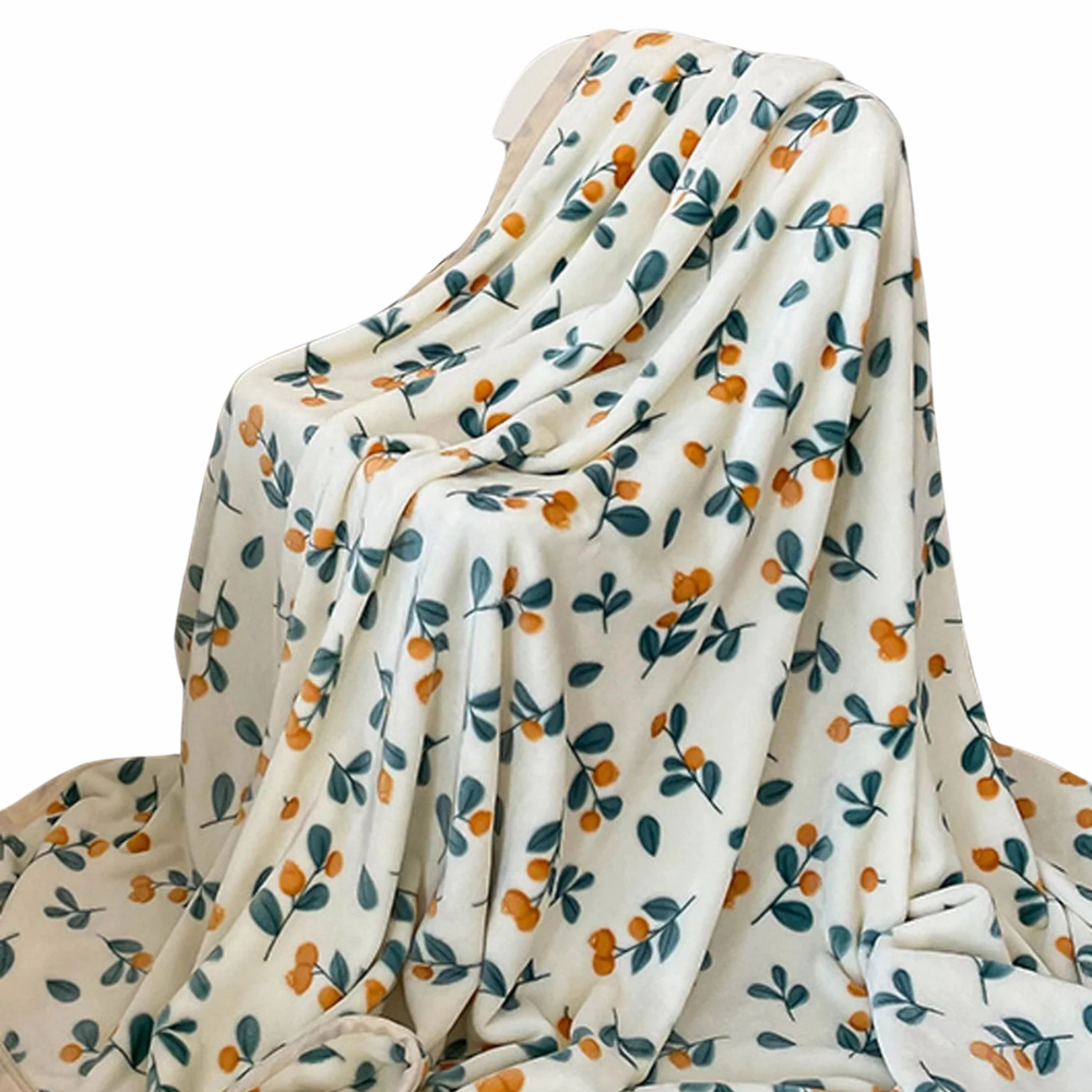 Plaid Doux Fourrure Fleurs