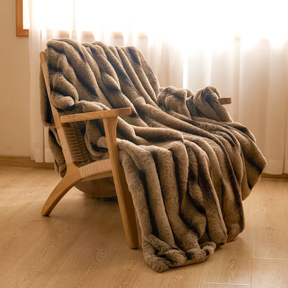 Plaid Polaire femme Marron