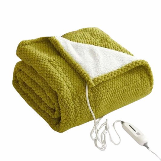 Plaid Chauffant Kaki