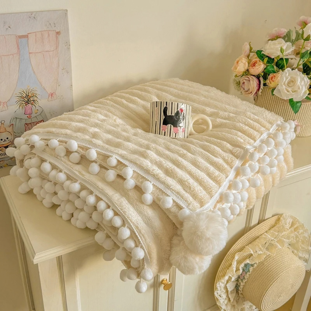 Plaid Cocooning creme