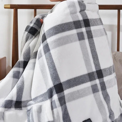 Plaid Poncho Chauffant