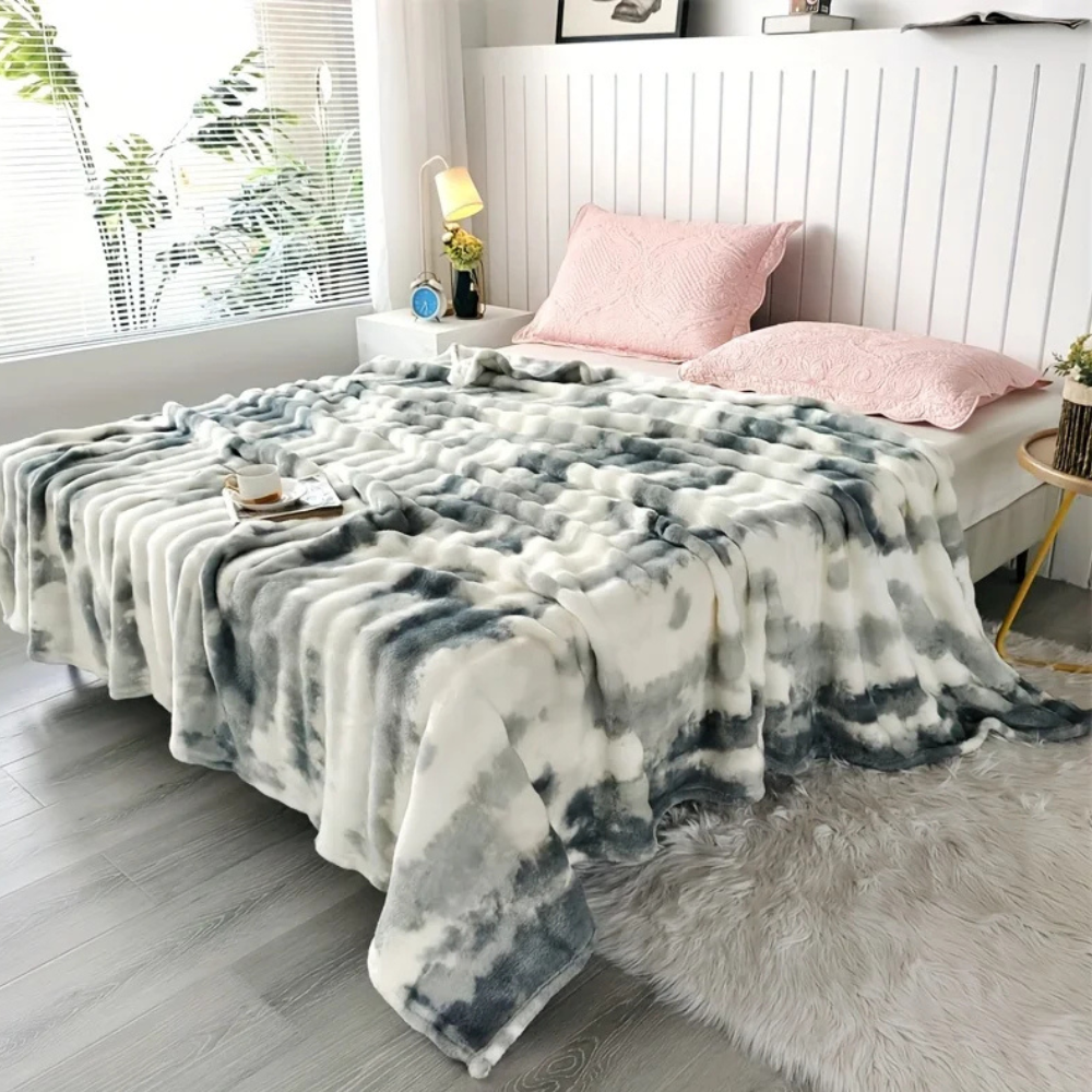 Plaid Polaire Cocooning gris