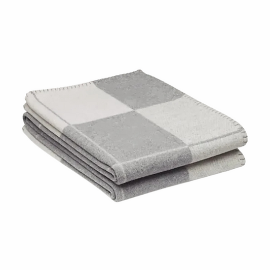 Plaid Cachemire Gris Clair