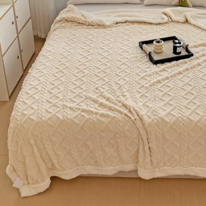 Plaid Polaire Chaud beige