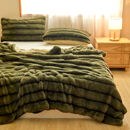 Plaid Polaire lit Vert