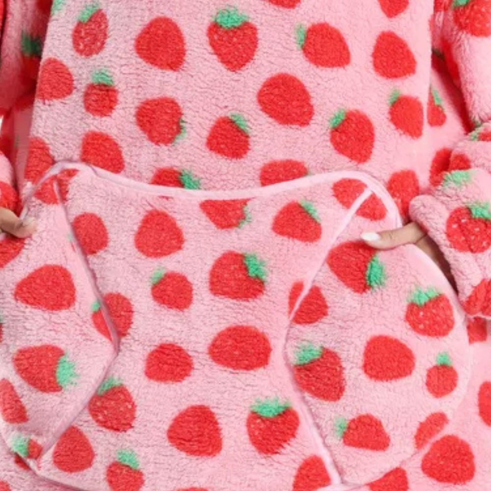 Pull Plaid Fraise pas cher